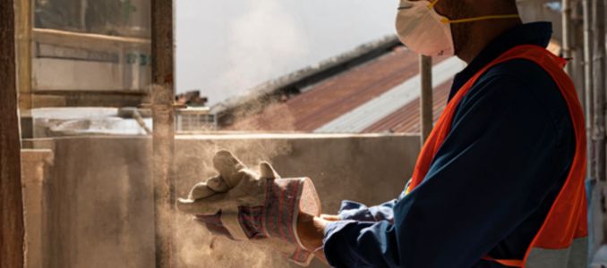 Worker Protected Against Dust