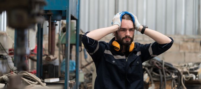 Worker Enduring Extreme Heat