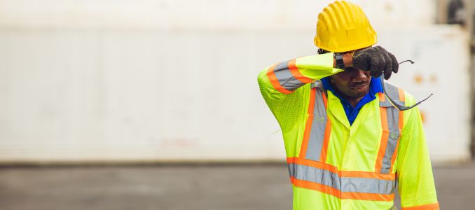 Worker Sweating in Personal Protective Equipment