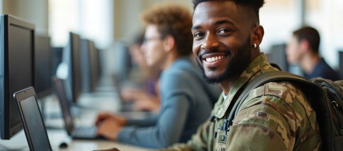 Veteran at School on Scholarship