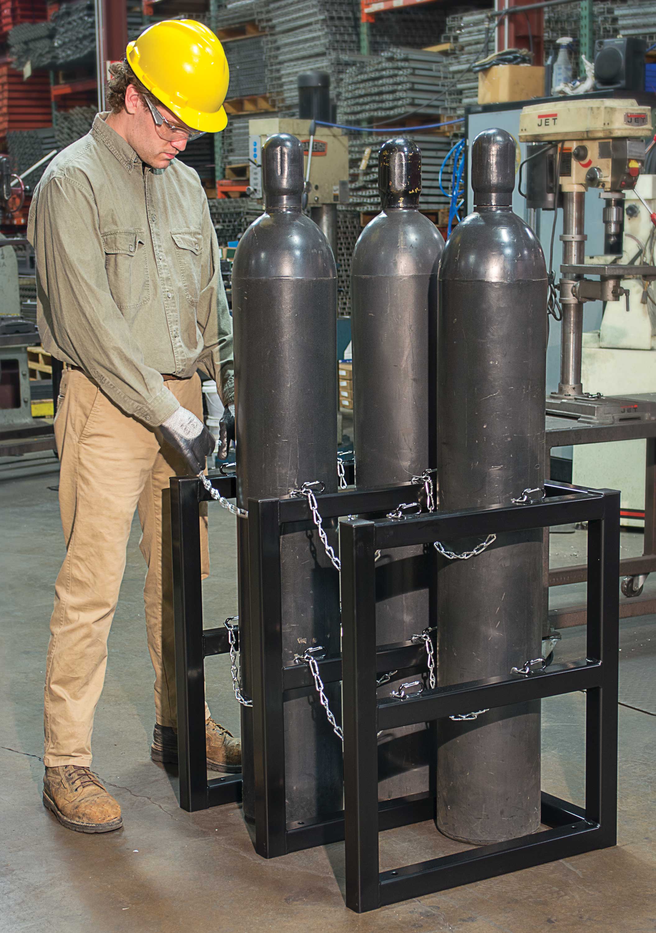 Gas Cylinder Barricade Racks
