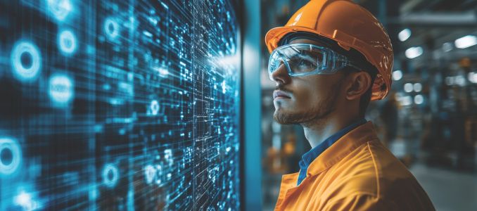 Worker Using AI Safety
