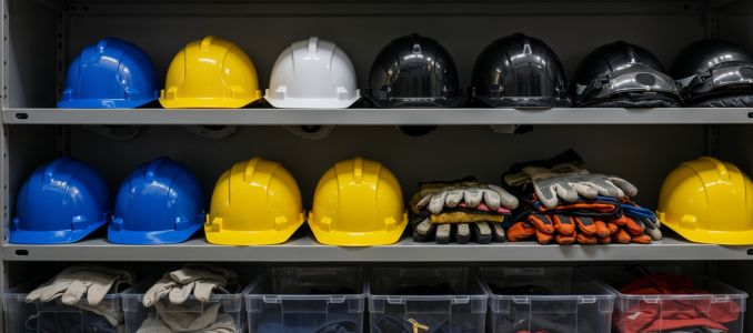Shelves of PPE