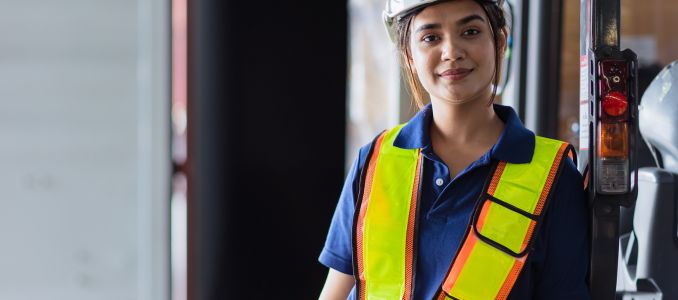 Teen Worker in Safety PPE