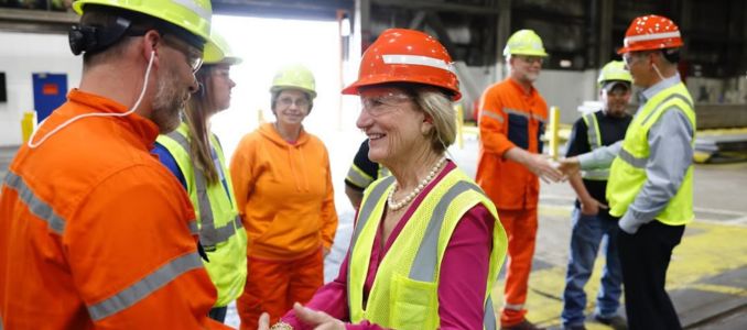 Senator Shelley Capito with Miners