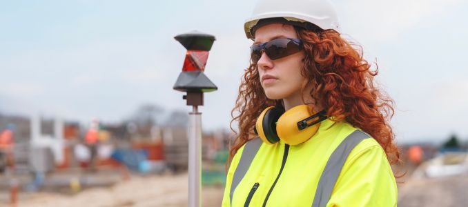 Pensive Woman Construction Worker