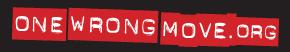 OneWrongMove.org logo, part of a Texas Mutual Insurance Company teen safety campaign in Lubbock, Texas