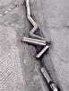 Overhead view of a train wreck