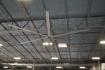 The six-blade design puts less stress on the building structure, offers longer life, and creates less sprinkler obstruction. (Serco photo; www.sercocompany.com)