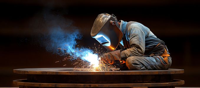 Welder Working with Torch