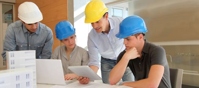 Students Learning About Construction