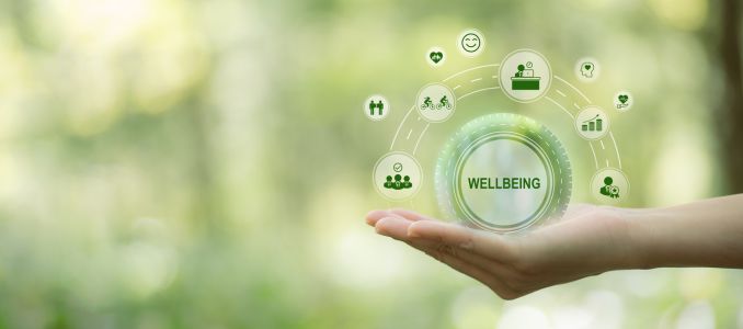 Hand Holding a Well Being Globe For Mental Health