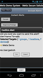 emergencyalert interface