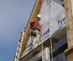 Residential frame carpenters are at high risk of falls. (Washington University photo)