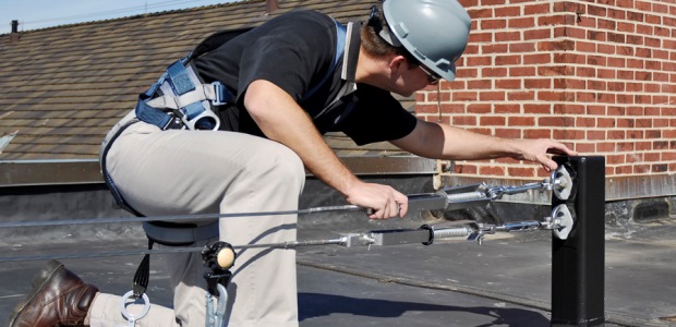 While an ANSI standard on proprietary horizontal lifeline systems has not been formally published, it will soon become available to provide guidance. (LJB Inc. photo)