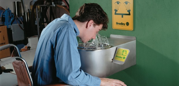 Optimize your equipment to meet ANSI requirements and provide workers the best washdown coverage. (Bradley Corporation image)