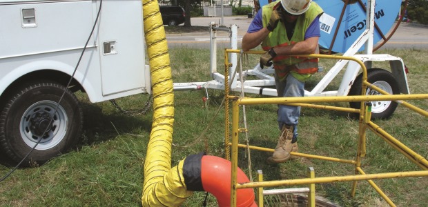 All ventilators have two characteristics: Air volume delivered (flow), measured by cubic feet per minute (CFM), and force of air (pressure), static pressure measured by inch of water gauge (WG). (Air Systems International photo)